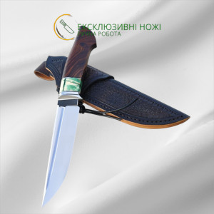 ЗЕЛЕНА КРАПЛЯ авторський ніж ручної роботи майстра MV Knify, N690, 63 HRC, купити замовити в Україні